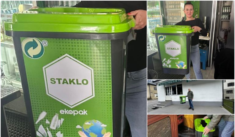 Ekopak handed over twenty containers for the collection of glass packaging to PUK 