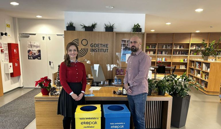 Ekopak donates waste separation bins to Goethe Institute in Bosnia and Herzegovina